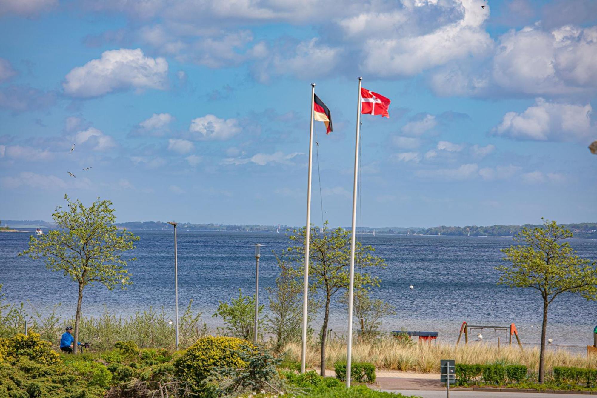 Fewo1846 Strandresidenz Wassersleben - Strandkoje - Komfortables Studioapartment Mit Meerblick Am Strand Harrislee Bagian luar foto